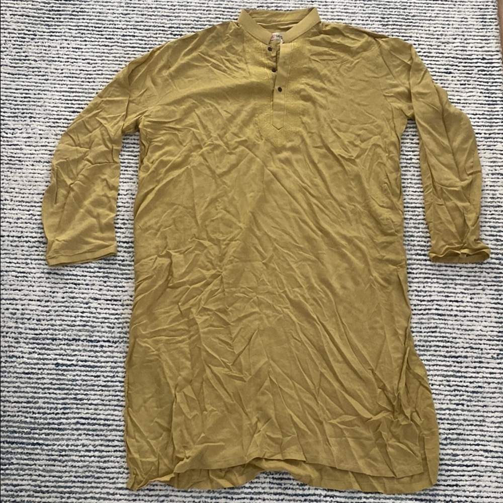 Men's Gold Kurta India Pakistani New